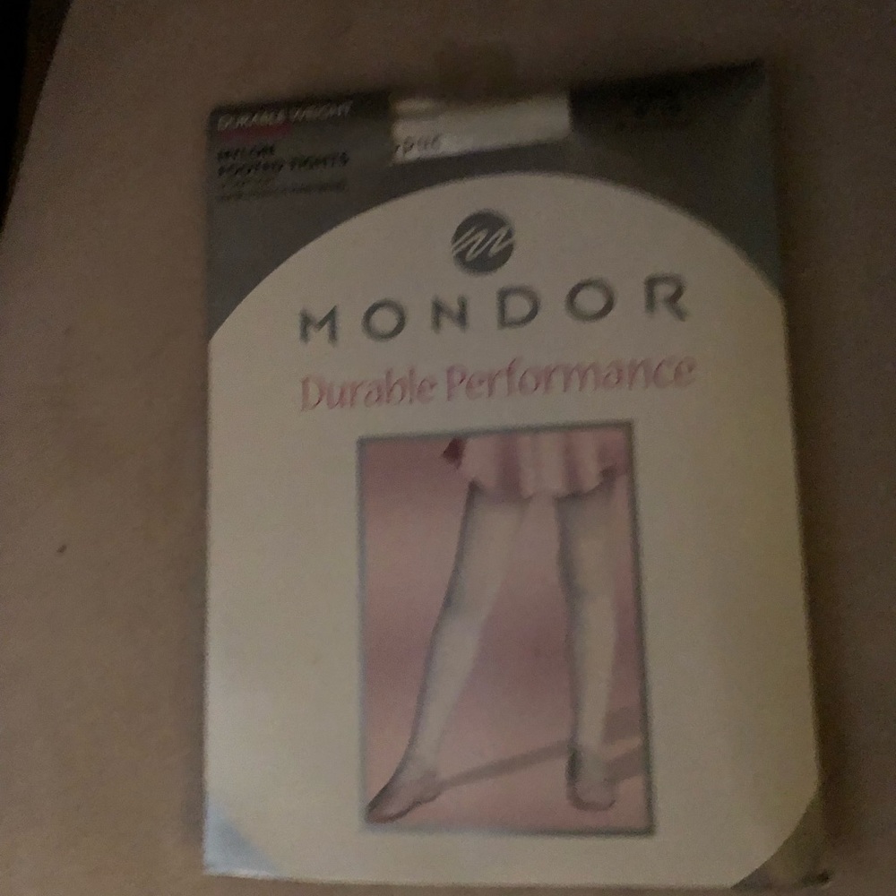 Mondor Durable Performance Ballet White Tights, size 6-10
